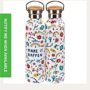 Primitives by Kathy Colorful Floral Water Bottle
